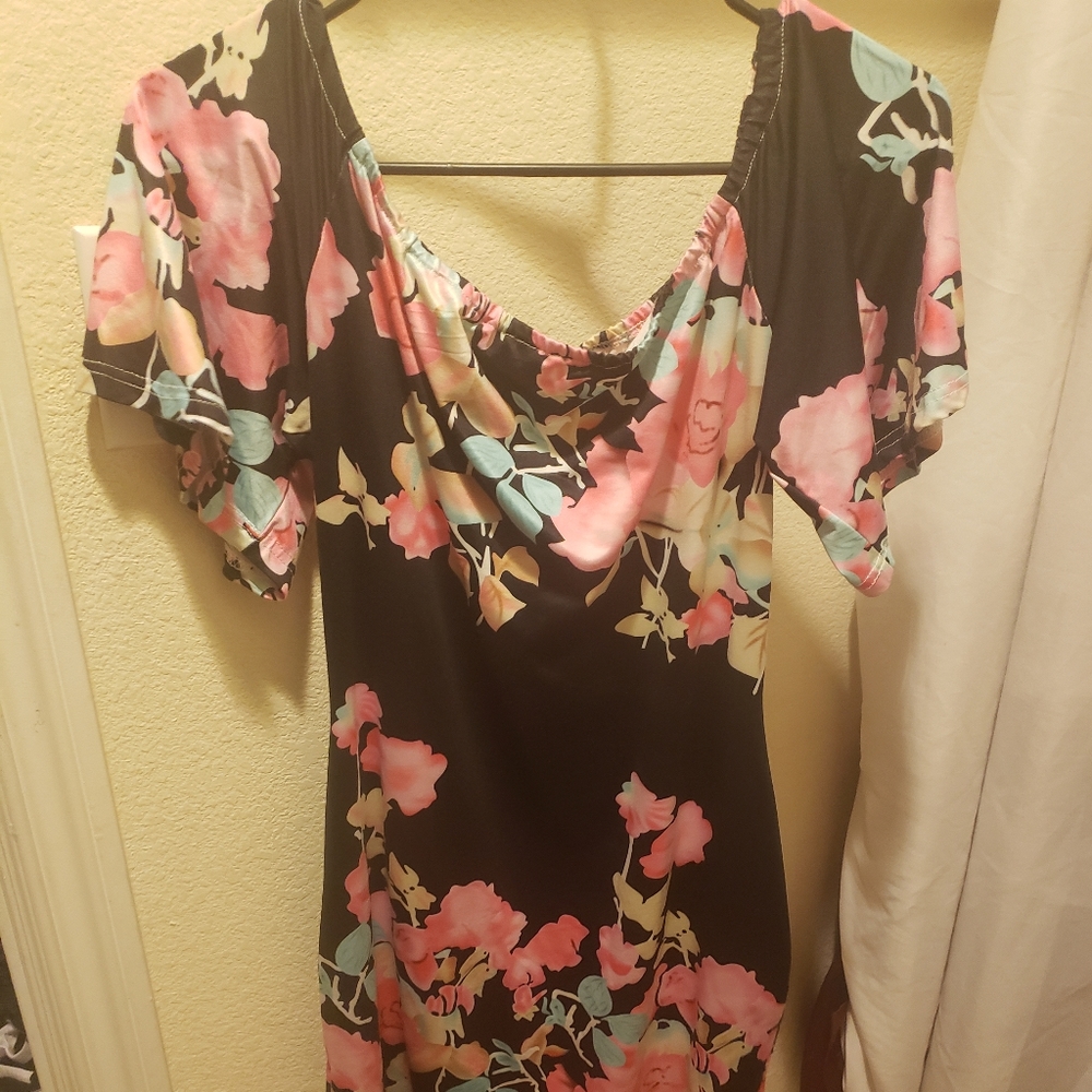 Womens Floral Dress Large